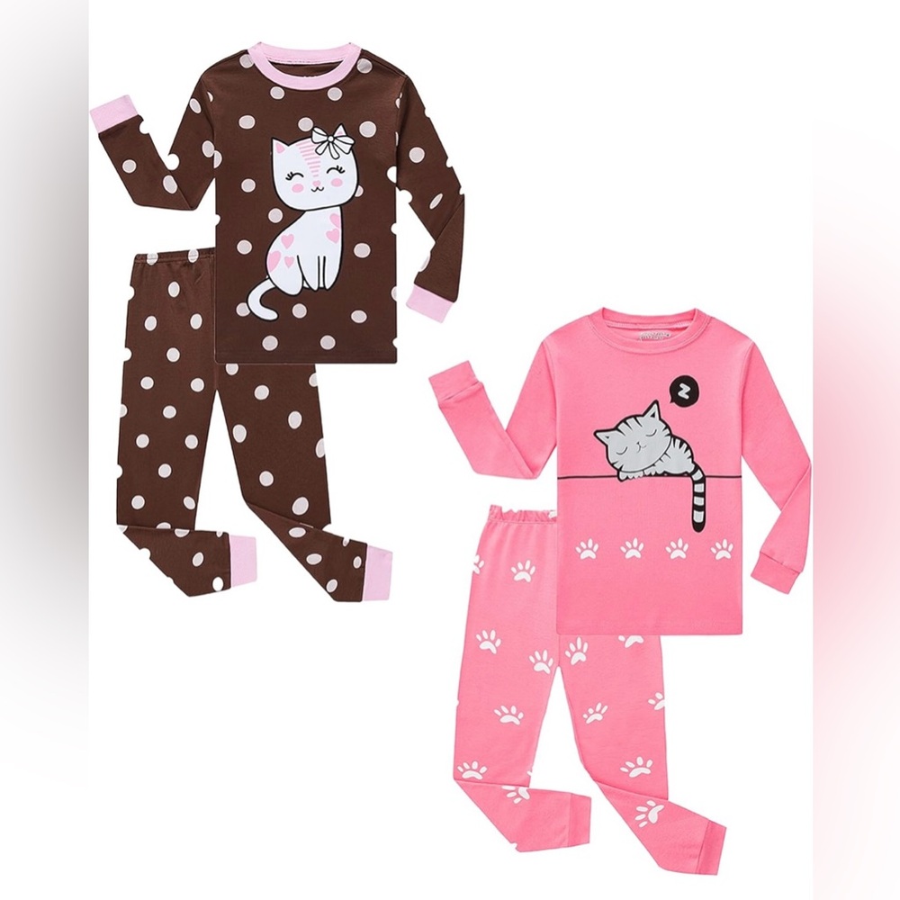 Family Feeling 4 Piece Girls Pajama Set